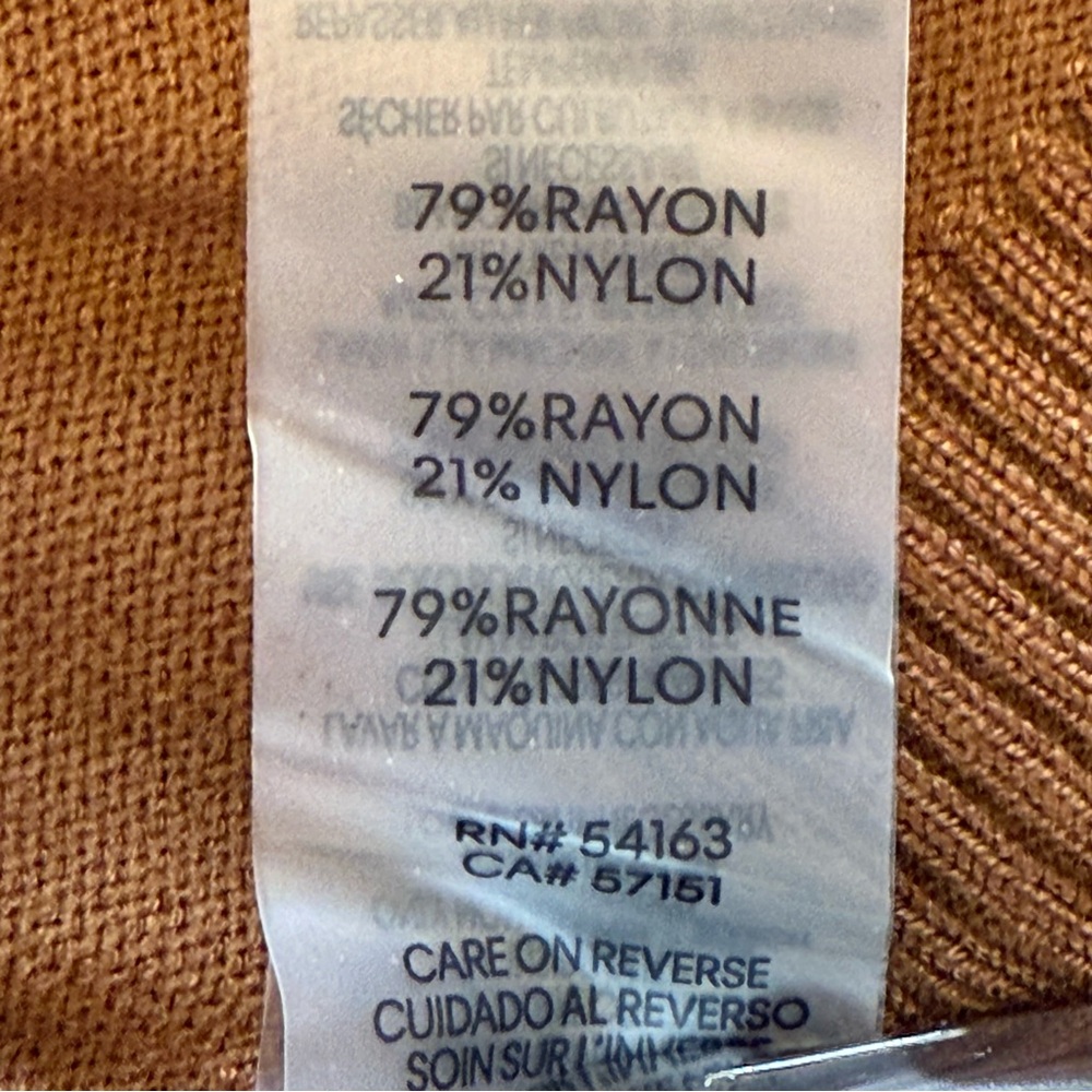 EUC Calvin Klein Rich Brown Ribbed Turtle Neck Sweater - Picture 6 of 8